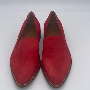 Red Suede Aquatalia Loafers